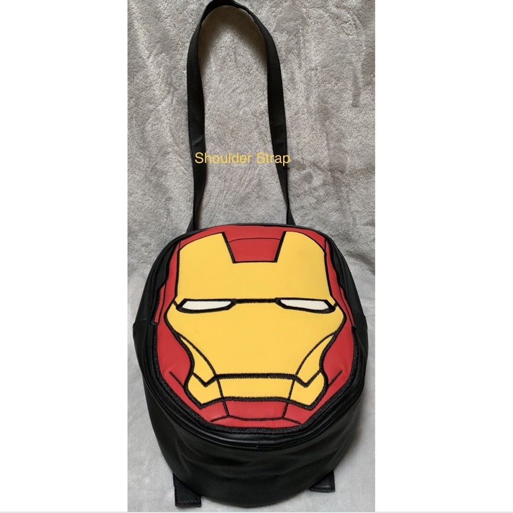 Disney Marvel Avengers Ironman Helmet Convertible Backpack Crossbody Bag - Picture 3 of 8
